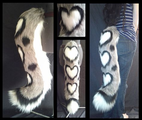 Snow Leopard Hearts Tail - SOLD by shagpokestudios Snow Leopard Fursuit, Snow Leopard Fursona, Snow Leopard Tail, Fursuit Tail, Wolf Ears And Tail, Fursuit Tutorial, Fluffy Snow, Fur Suit, Wolf Costume