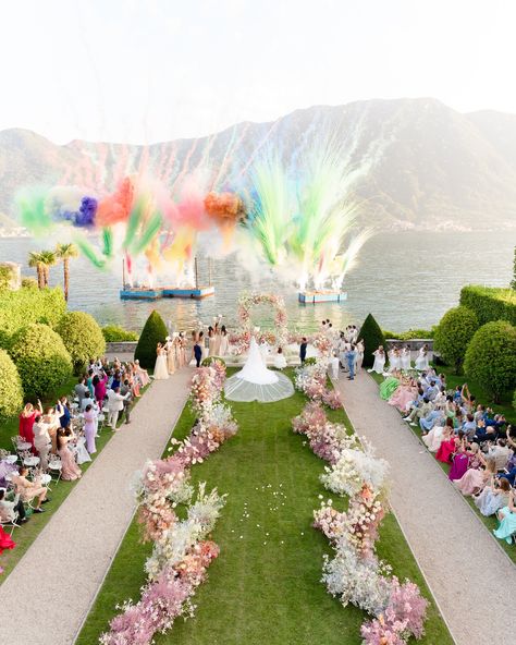 We are still dreaming of Tati and Roman’s wedding on Lake Como. Three days of celebration between the poetic Villa Pliniana and the majestic Villa Balbiano. In these photos the floral arrangements of the ceremony, with a large scenographic aisle in the main garden of Villa Balbiano and a romantic arch framing the panorama and the mountains of the lake. Thanks to @bespokeuniqueweddings for the beautiful project created together! Location @villa_balbiano @theheritagecollection Planner @bespo... Villa Pliniana, Villa Balbiano Wedding, Wedding On Lake, Lake Como, Three Days, A Romantic, Floral Arrangements, Dream Wedding, Arch