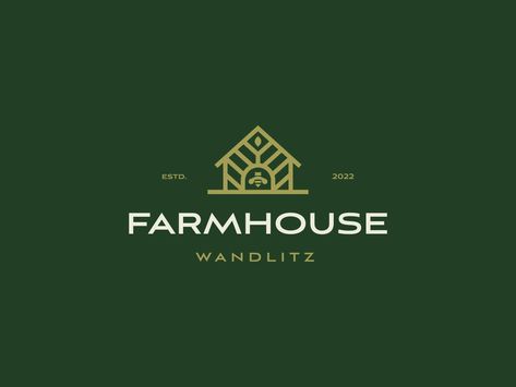 Farmhouse Logo Design, House Logo Design Creative, Farmhouse Branding, Homestead Logo, Nonprofit Logo, Farmhouse Logo, Rustic Logo Design, Horse Logo Design, Camp House