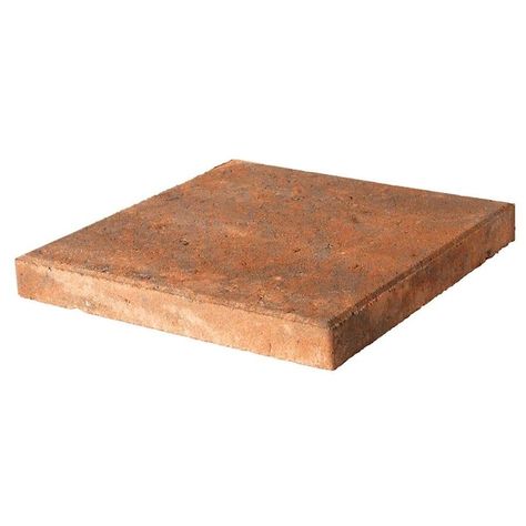 Pavestone Classic Antique Terra Cotta/Smooth Concrete Patio Stone (Common: 12-in x 12-in; Actual: 12-in x 12-in) in the Pavers & Stepping Stones department at Lowes.com Paver Steps, Patio Stone, Interlocking Pavers, Step Stones, Walkway Landscaping, Smooth Concrete, Paver Walkway, Privacy Landscaping, Garden Stepping Stones