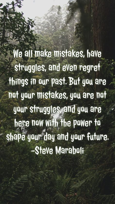 You Are More Than Your Mistakes, Past Mistakes Quotes, Quotes About Making Mistakes, Lama Quotes, Regret Quotes, Mistake Quotes, Dalai Lama Quotes, Steve Maraboli, Motivation App