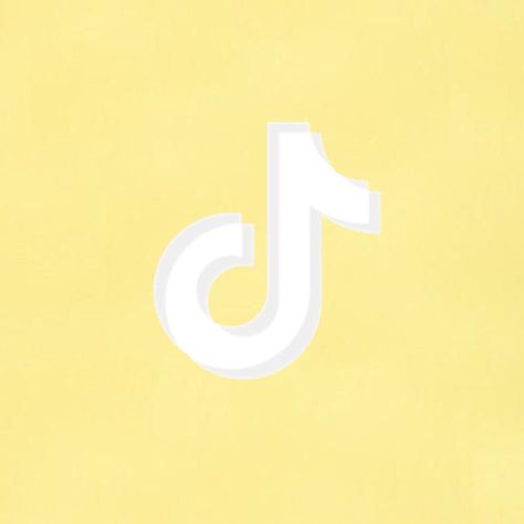 Yellow Tiktok Icon, Yellow Widgetsmith, Yellow Icon, Tiktok Icon, Iphone Widgets, Widget Icons, Apple Icon, Spring Theme, All Paper