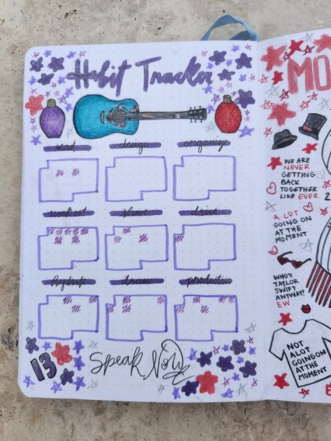 Taylor Swift Bullet Journal, Taylor Swifr, 2023 Journal, Speak Now Taylor Swift, Taylor Swift Book, Bulletin Journal, Journal 2024, A6 Notebook, Bullet Journal Cover Ideas