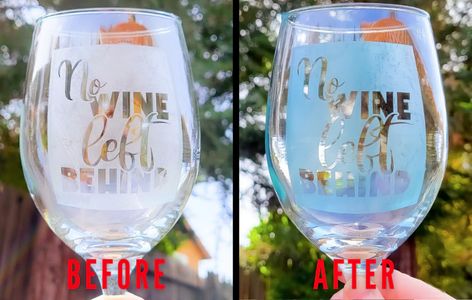 How to Add Color to Etched Glass - So Fontsy How To Add Color To Glass Etching, Glass Etching Tutorial, Glass Bottle Diy Projects, Glitter Wine Glasses Diy, Glass Etching Diy, Glass Etching Cream, Etching Diy, Sharpie Paint Markers, Glass Etching Projects