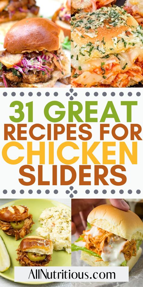 Hawian Roll Sliders Chicken, Sliced Chicken Sliders Recipes, Gameday Chicken Recipes, Chicken Enchilada Sliders, Chicken Party Recipes, Party Slider Recipes, Canned Chicken Sliders Recipes, Slider Recipes Chicken, Finger Foods With Chicken