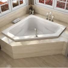 Waterfall Corner Whirlpool | Wayfair Triangle Bathtub, Drop In Tub Ideas, Corner Bathtub Shower, Corner Jetted Tub, Jacuzzi Bathroom, Jacuzzi Bathtub, Drop In Tub, Small Bathtub, Drop In Bathtub