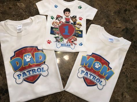 Paw Patrol Birthday Decorations, Paw Patrol Birthday Shirt, Paw Patrol Shirt, Paw Patrol Birthday Theme, Paw Party, Paw Patrol Birthday Cake, Matching Birthday Shirts, Bro Sis, Family Birthday Shirts