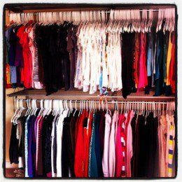 It can be frustrating looking into your closet and not being able to find what you want to wear. You begin to dig through your clothes, peering into the depth of the racks to see if the desired shirt is stuck between two larger ones. All the while,... Clothes Closet Design, Cleaning Closet Organization, How To Organize Your Closet, Closet Clothes Storage, Ikea Closet, Closet Hacks, Clothes Closet Organization, Ideas Clothes, Closet Organization Diy