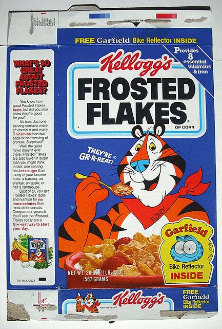 kelloggs cereal boxes | 1987 Kellogg's Frosted Flakes Cereal Box Front | Flickr - Photo ... 90s Cereal Boxes, Vintage Cereal Boxes, Cereal Box Design, Kelloggs Cereal, 1920s Ads, Cereal Packaging, Tony The Tiger, Game Cafe, Instant Breakfast