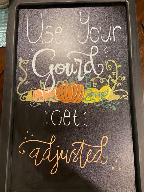 Chiropractic Quotes For Fall, Fall Chiropractic Quotes, Thanksgiving Chiropractic Boards, Fall Chiropractic Boards, Chiropractic Quotes, Office Board, Chalkboard Theme, Autumn Quotes, Chiropractic