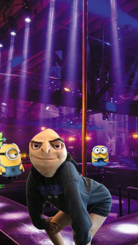 Gru Saying Goodnight To You, Gn Bby Gorl Gru, Gru X Minion, Gru From Minions, Gru Wallpaper, Gru Aesthetic, Gru Mask, Gorl Gru, Gru Memes