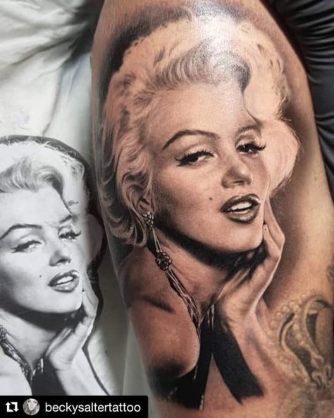 Marilyn Monroe Face Tattoo, Marilyn Monroe Tattoo Stencil, Marilyn Monroe Tattoos, Marilyn Monroe Tattoo Ideas, Marilyn Monroe Tattoo Designs, Elvis Tattoo, Monroe Tattoo, Marilyn Monroe Drawing, Marilyn Monroe Tattoo