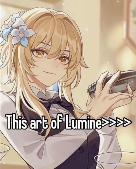 #luminegenshinimpact #lumine #genshinimpact #genshinimpact #whisper Lumine In A Suit, Feminism Definition, Lumine Genshin, Genshin Art, Feminine Beauty, Whisper Quotes, I'm A Simp, Favorite Pins, My Crush