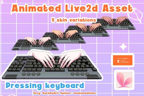 Animated Vtuber asset keyboard for Vtube Studio. Streamers, gamers, and anyone else who wants to add some personality to their streams can use this asset. #vtuber #vtubestudio #streamer #gamer . #Keyboard #Hand_Drawing_Reference #Game_Assets #Me_When Vtuber Assets, Gamer Keyboard, Episode Interactive Backgrounds, Hand Drawing Reference, Virtual Art, Virtual Design, Design Lab, Backgrounds Free, Anime Inspired