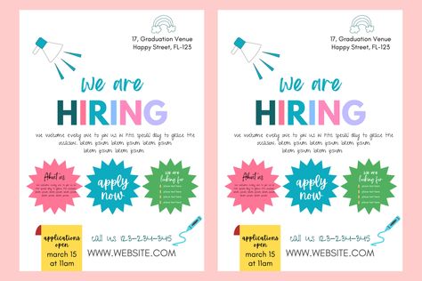 Childcare Flyer, Daycare Flyer, Hiring Flyer, Home Day Care, Family Day Care, We Are Hiring, Day Care, Family Day, A4 Size