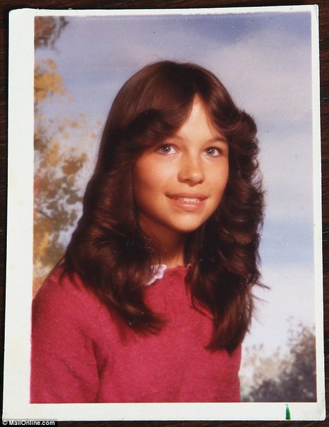 Innocence lost: Our exclusive photograph shows Pamela Anderson, aged 14 in Grade 9, 1981, ... Rebecca Romijn, 70s Hair, 80s Hair, Nicole Richie, Carrie Fisher, Feathered Hairstyles, Amy Winehouse, Christina Aguilera, Celebrity Photos