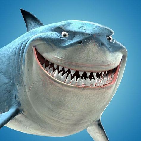 Finding Nemo Characters, Nemo Disney, Barry Humphries, Shark Painting, Shark Pictures, Disney Finding Nemo, Shark Art, Blue Shark, Walt Disney World Vacations