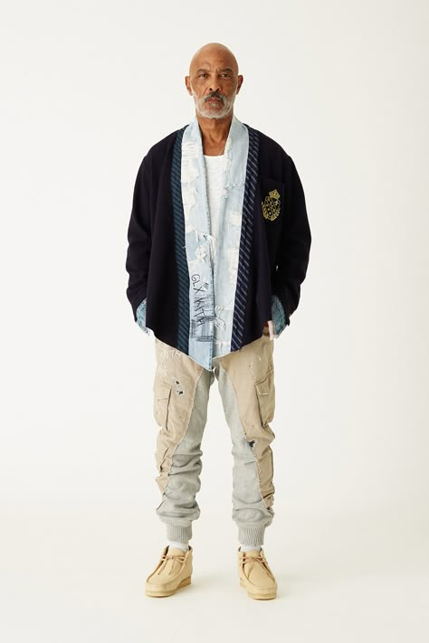 kith greg lauren ivy league draft collection 2018 november fashion ronnie fieg Polo Upcycle, Wallabees Outfit Men, Wallabees Outfit, November Fashion, Mens Fashion Style, Greg Lauren, Clarks Wallabees, Dapper Dudes, Ronnie Fieg