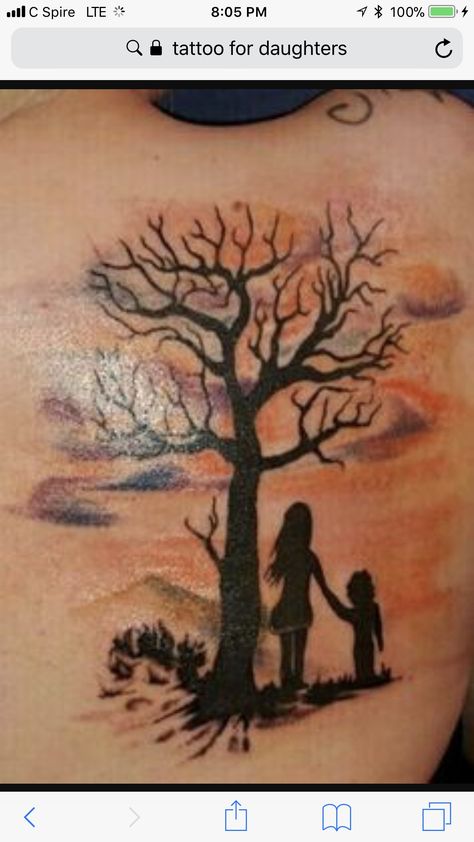 Tattoo Mother Daughter, Mama Tattoos, Tattoo Artistic, Tattoo Mother, Mother Tattoos For Children, Half Sleeve Tattoos, Tattoo Tree, Mother Daughters, Family Tree Tattoo