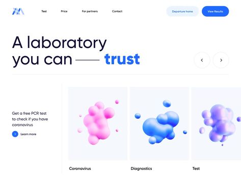 Dna Lab, Science Web, Medical Website Design, Website Design Inspiration Layout, Landing Page Inspiration, Ui Design Trends, Medical Lab, Directory Design, Homepage Design