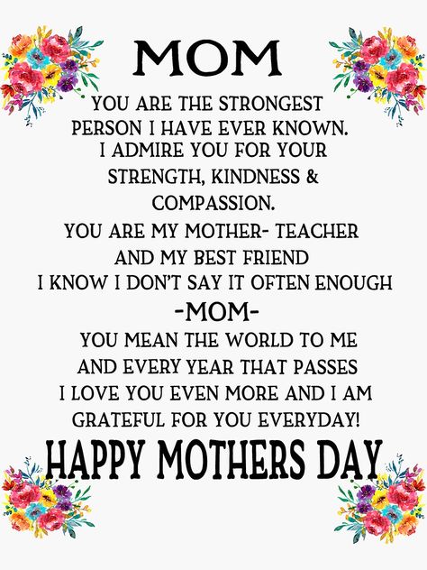 Mothers Day Poem, Happy Mothers Day Poem, Love You Mom Quotes, Mother Days, Mothers Day Poems, Happy Mother Day Quotes, Funny Baby Quotes, You Mean The World To Me, Card Sayings