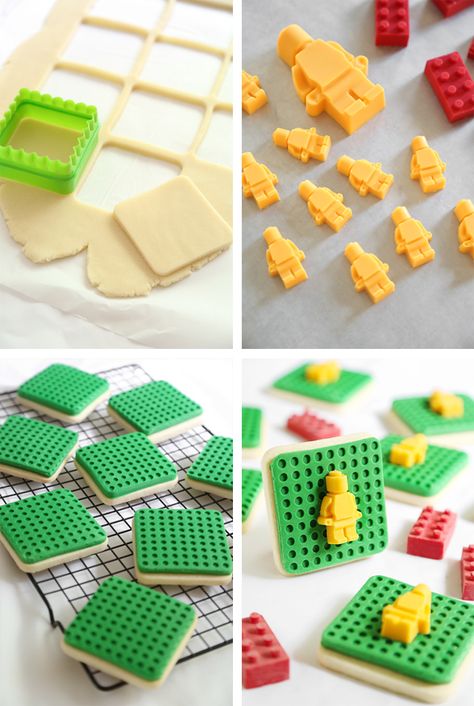 Lego Cookies | Sprinkle Bakes Cake Lego, Lego Cookies, Themed Cookies, Lego Cake, Lego Birthday Party, Sprinkle Cookies, Lego Birthday, Lego Party, Lego Friends