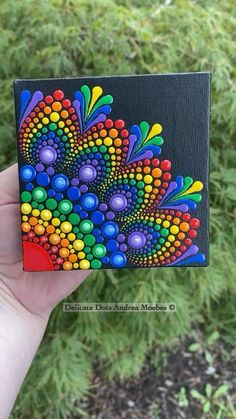 Mándalas How To Do Mandala Dot Art, Ocean Theme Dot Art, Painting On Marble Stone, Paint Mandala Art, Painting Dots Art, Dots Painting On Canvas, Mandala Dotted Art, Mandala Art Rainbow, Mandela Paintings On Canvas