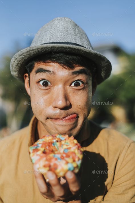 Happy man having a doughnut by Rawpixel. Happy man having a doughnut #Sponsored #man, #Happy, #Rawpixel, #doughnut Mohamed Bin Salman, Stock Photography Ideas, Eat Happy, Food Photoshoot, Happy Man, Eat Snacks, Japanese Lifestyle, Creative Shoes, Silly Faces