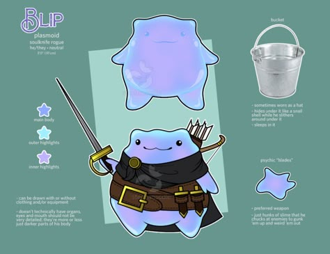 (1) #plasmoid on Tumblr Plasmoids Dnd, Plasmoid Character Design, Dnd Plasmoid Character, Plasmoid Dnd Character Art, Plasmoid Dnd Art, Slime Character Design Male, Slime Character Art Dnd, Soulknife Rogue, Frog Creature Design