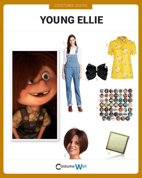 Ellie Costume, Ellie Fredricksen, Carl Costume, Up Cosplay, Purple Hair Bows, December Outfits, Costume Guide, Paradise Falls, Up Costume