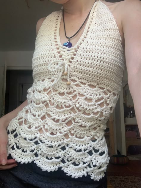 Cleo top by Kamryn Cain Cleo Top Crochet, Kamryn Cain, Hippie Top, Hippie Tops, Crochet Business, Crochet Inspo, Crochet Tops, Cute Crochet, Crochet Clothes