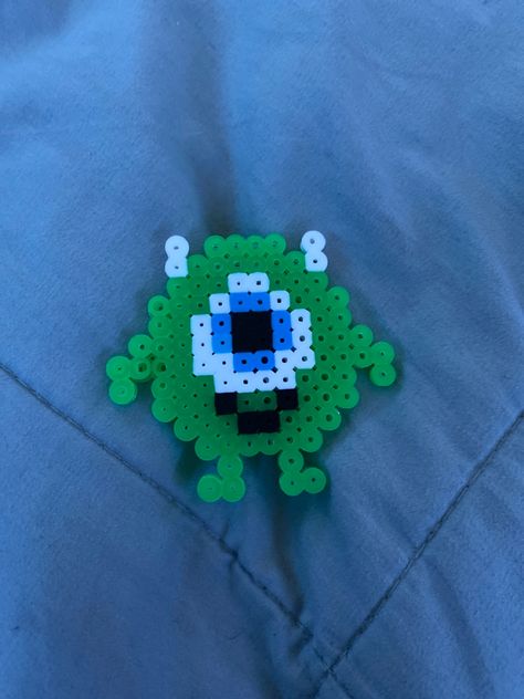 Mike Wazowski Perler Beads, Perler Bead Idea, Easy Pixel Art, Mike Wazowski, Perler Bead, Perler Beads, Bead Art, Pixel Art, Beads