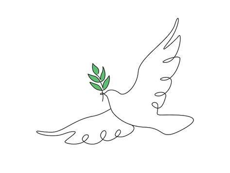 One continuous line drawing of dove of p... | Premium Vector #Freepik #vector #line-illustration #continuous-line #sketch #dove Dove Drawing Simple, Dove Line Art, Dove Clipart, Pigeon Drawing, Pigeon Illustration, One Continuous Line Drawing, Dove Drawing, Tree Drawing Simple, Dove Painting