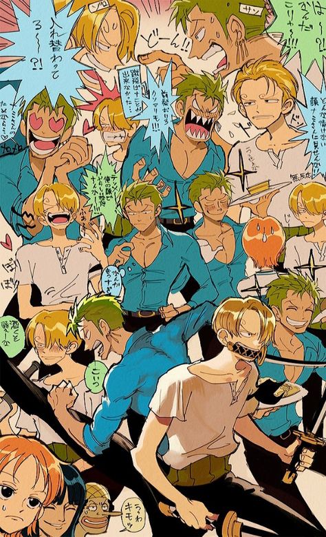 Zoro Sanji, One Piece Crew, One Piece Ship, One Piece Funny, One Peice Anime, One Piece Drawing, One Piece Images, One Piece Comic, Sanya