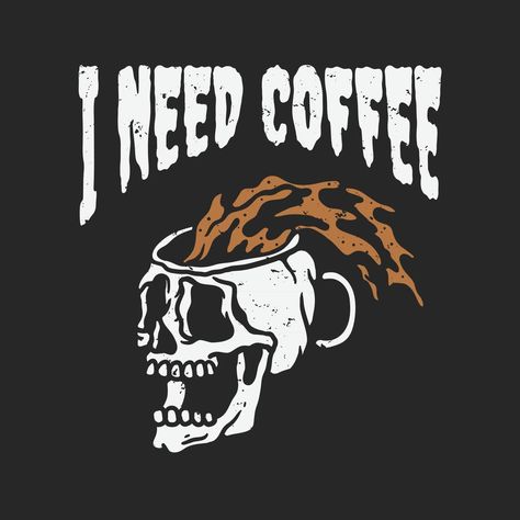 Punk Graphic Design, Zombie Coffee, Pouring Coffee, Mobile Coffee Shop, Coffee Artwork, Snarky Humor, Halloween Wallpaper Iphone Backgrounds, Coffee Shop Photography, Coffee Tattoos