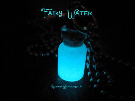 Fairy Water Glow Potion Bottle Necklace by MoniqueLula on Etsy Potion Bottle Necklace, Water Necklace, Mushroom Magic, Lunar Jewelry, Glow Jewelry, Tiny Jars, Dark Jewelry, Dragonfly Jewelry, Bottle Jewelry