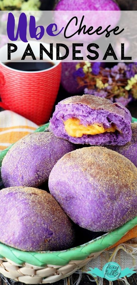 Pandesal Recipe Philippines, Cheese Pandesal Recipe, Pandesal Recipe, Foxy Folksy, Pinoy Dessert, Ube Recipes, Filipino Food Dessert, Filipino Desserts, Filipino Dishes