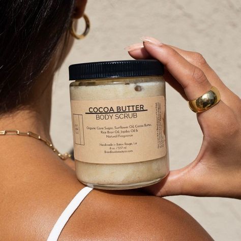 Natural & Organic Beauty on Instagram: “✨We just restocked this customer fav!✨This scrub contains a blend of organic cane sugar with natural cocoa butter to soften and lubricate…” Chocolate Scent, Chocolate Decadence, Skincare Products Photography, Helianthus Annuus, Products Photography, Rice Bran Oil, Theobroma Cacao, Cane Sugar, Tumblr Photography