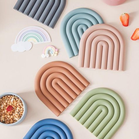 Silicone Trivet, Silicone Coasters, Table Coasters, Silicone Mat, Cup Mat, Stackable Storage, Hollow Design, Storage Design, Hot Pot