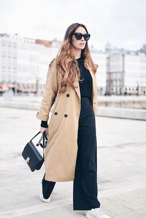 Trench Styling, Site Work, Spring Attire, Work Meetings, Beige Trench Coat, Fashion Closet, Fashion Business Casual, Looks Street Style, Minimal Chic