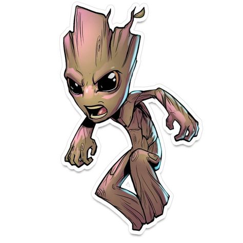 35/50 baby groot. Couldn’t decide on which. Since they’re technically 2 different groots. Why not? Also, I wanted this sticker to stand alone or on another sticker’s shoulder. . . . . . #groot #guardiansofthegalaxy #mcu #marvel #marvelcomics #comic... Groot Cartoon, Groot Drawing, Baby Groot Drawing, Marvel Sticker, Groot Tattoo, Marvel Stickers, Cool Cartoon Drawings, Marvel Cartoon, Superhero Artwork