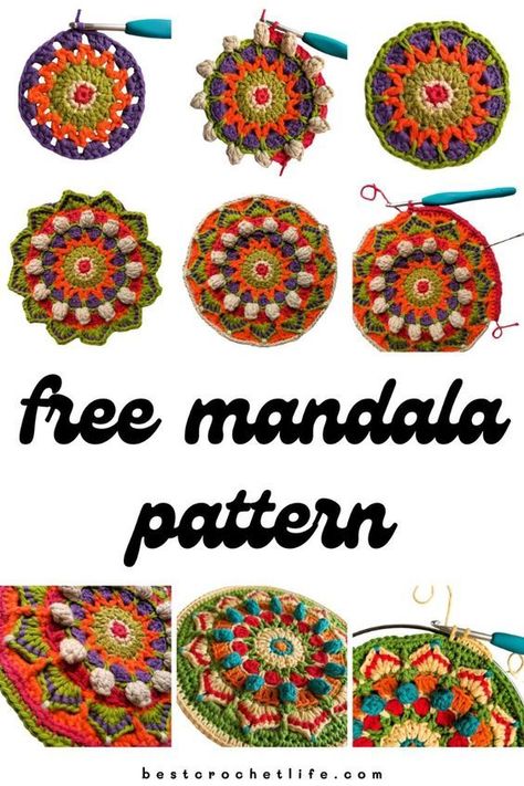 In this blog post will find all the information you need to make Anna’s Mandala, a free crochet mandala pattern! There is a full list of materials, a crochet stitch key, a list of speciality crochet stitches with links to photos tutorials, additional notes, and full written step-by-step instructions for this intermediate-level crochet pattern in US terminology, with photos. Hooks out! Let's crochet a mandala! As featured in Australian crochet subscription box, Crate Crochet😊🌸 Beginner Crochet Mandala Pattern Free, First Crochet Project For Beginners Free, Free Crochet Mandala Pattern, Crochet Patterns Mandala, Mandala Crochet Blanket Free Pattern, Mandala Crochet Free Pattern, Crochet Mandala Pattern Free, Free Mandala Crochet Patterns, Motif Mandala Crochet