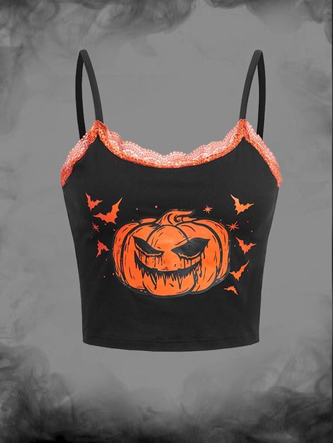 Halloween Tank Tops, Scene Clothes, Halloween Tops, Halloween Tank Top, Goth Clothes, Scene Outfits, Halloween Top, Halloween Horror Nights, Horror Nights