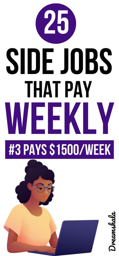 Are you looking for jobs or side hustles that gonna pay $1000 a week? Well, this article serves what you are looking for.#ExtraCashIdeas #EasyWayToEarnMoneyAtHome #SideJobsToMakeMoney Side Jobs For Moms, Jobs At Home Extra Money, Easy Work From Home Jobs Extra Money, Work From Home Side Jobs, High Paying Side Hustles, Jobs From Home For Men, Legit Online Jobs Work At Home, Typing Side Hustle, Jobs Online Extra Money At Home