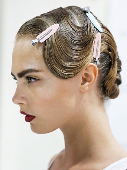 Designer Faces: Jason Wu Spring 2013 | Allure Extreme Make-up, Desi Vibes, Finger Wave Hair, Finger Wave, Mod Hair, 1920s Hair, Runway Hair, Luxy Hair, Runway Beauty