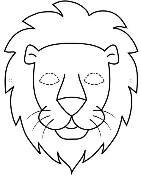 Animal Mask Templates, L Is For Lion, Printable Animal Masks, Animal Masks For Kids, Lion Craft, Lion Coloring Pages, Animal Face Mask, Printable Masks, Lion Mask