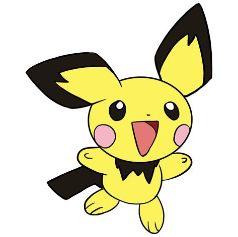 How to Draw Pichu Pokémon - Really Easy Drawing Tutorial Pichu Drawing, Pichu Pikachu Raichu, Pokemon Fantasma, Pichu Pokemon, Easy Pokemon, Pikachu Raichu, Pikachu Drawing, Snk King Of Fighters, Pikachu Pikachu