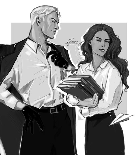 Dmatmoobil Fanart, Dark Academia Couple, Draco And Hermione Fanfiction, Dramione Fan Art, Draco And Hermione, George Weasley, Harry Potter Fanfiction, Harry Potter Marauders, Harry Potter Fan Art