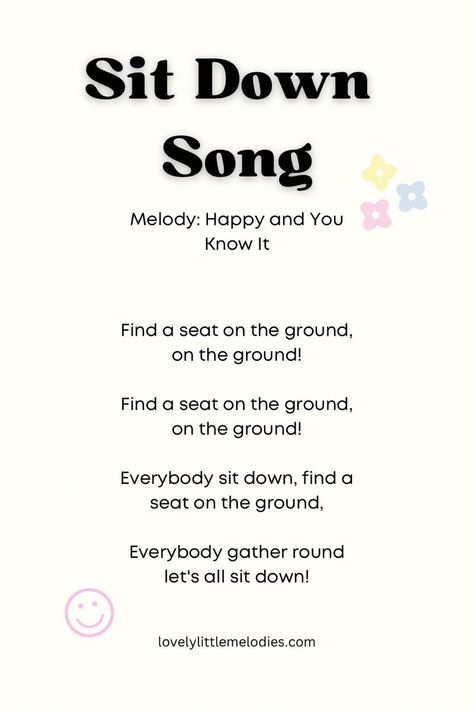 Social Emotional Activities Preschool Circle Time, Sit Down Songs Preschool, Daycare Songs Circle Time, Preschool Listening Songs, Talking Piece For Circle Time, Pre K Circle Time Songs, Two Year Old Circle Time Ideas, Circle Time Transition Songs, Two Year Old Classroom Ideas Circle Time