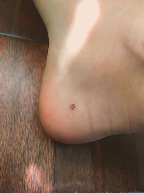 Tiny Easy Stick And Poke Tattoos, Star Stick N Poke Tattoos, Christian Stick And Poke Tattoo, Stick And Poke On Hip, Stick And Poke Inspo Small, Aesthetic Stick N Poke, Small Stick And Poke Tattoo Meaningful, Stick And Poke Tattoo Small Easy Hidden, Ankle Tattoo Stick And Poke